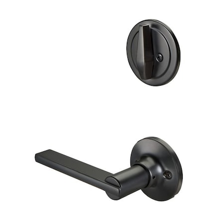 Yale Active Interior Handleset Trim Seabrook Lever Round Rose Black Finish SBSCIPB